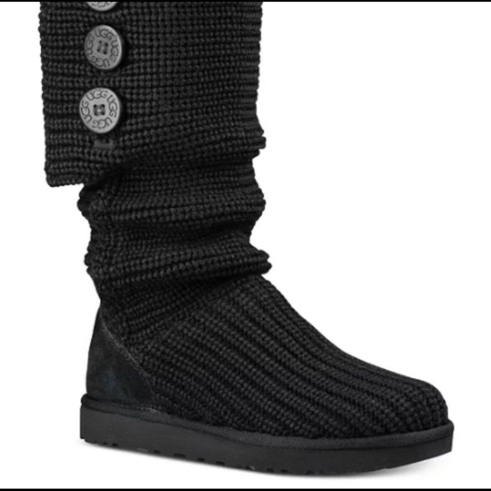 Ugg knit black boots size 6